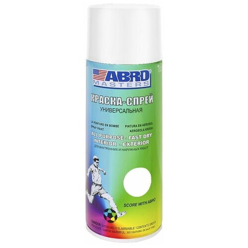 Краска аэрозольная Abro Masters белая блестящая 400 мл ABRO INDUSTRIES INC SP-016-AM | цена за 1 шт | минимальный заказ 1