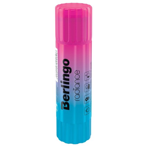 Клей-карандаш Berlingo "Radiance", 21г, 3шт в блистере, ПВП+ подарок Ручка шариковая автоматическая Berlingo "Instinct" синяя, 0,7мм.