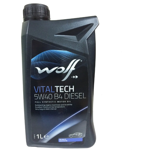 Масло моторное - Wolf Vitaltech 5W40 B4 DIESEL 1Л 8333903