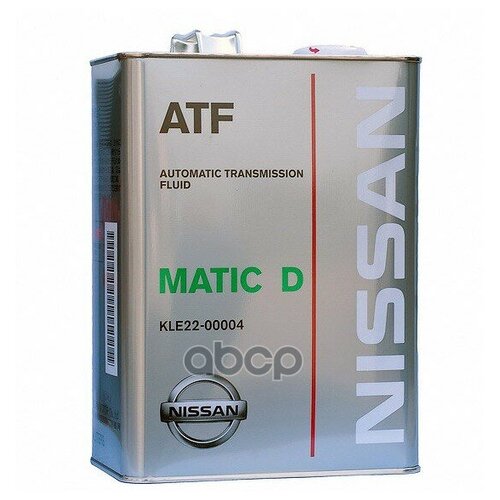 Масло трансмиссионное NISSAN Matic Fluid D 4л NISSAN KLE2200004 | цена за 1 шт | минимальный заказ 1