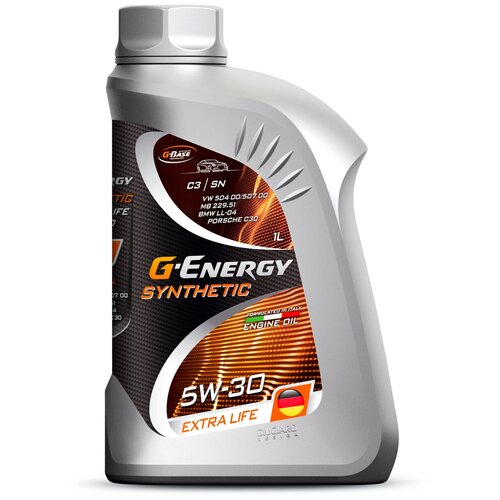 G-Energy Synthetic Extra Life 5W-30 (1 л) / моторное масло / синтетическое масло / ACEA С3, API SN
