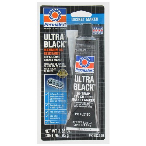 Формирователь прокладок "ULTRA BLACK RTV" силиконовый черный (от -54С до +260С) 95гр PERMATEX