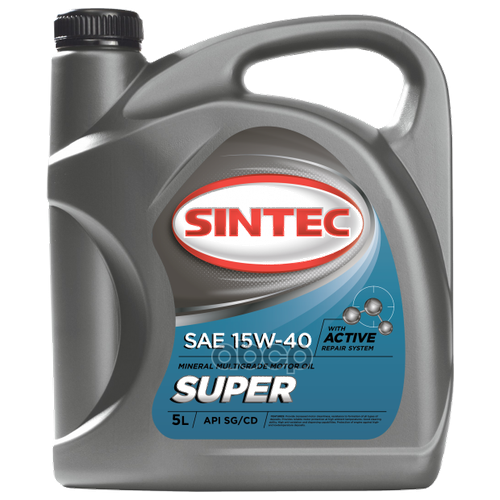 Масло Sintec 15/40 супер SG/CD минеральное 5 л SINTEC 900315 | цена за 1 шт | минимальный заказ 1