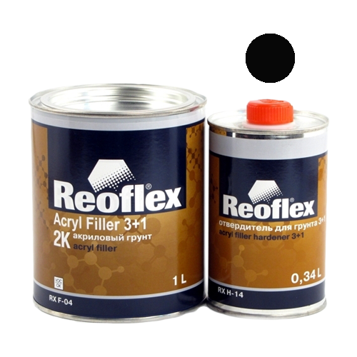 Грунт Reoflex черный 3+1 1л.+0,34л. отвердитель комплект