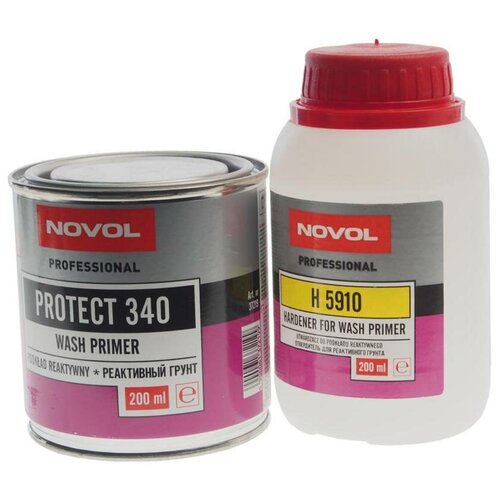 Грунт 340 PROTECT кислотный 0.2л с отвердителем Н5910 0.2л NOVOL NOVOL PR340