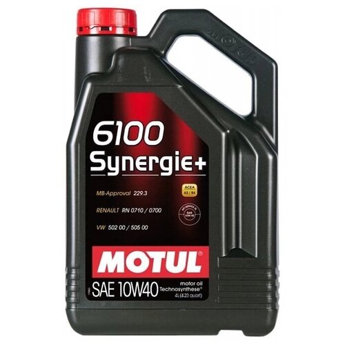 Моторное масло Motul 6100 Synergie+ 10W-40 синтетическое 1 л