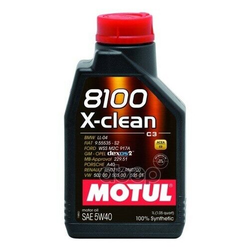 MOTUL Масло Моторное Motul 8100 X-Clean Gen2 5w-40 1 Л 109761