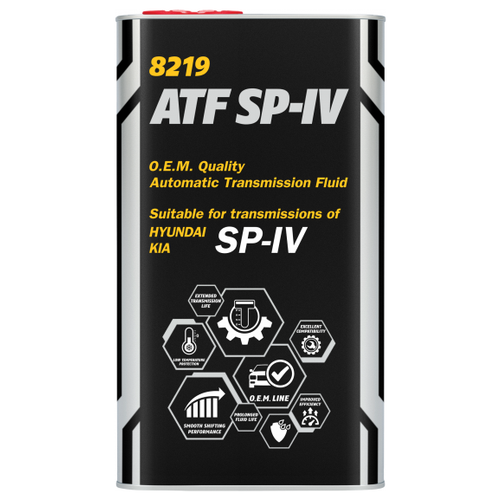 8219 Масло трансмиссионное синтетическое O.E.M. ATF for SP-IV (4л.) metal