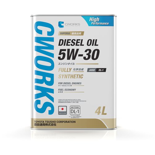 Моторное масло CWORKS SUPERIA DIESEL OIL 5W-30 DL-1, 4L A12SR1004