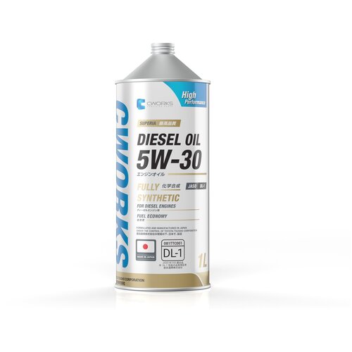 Моторное масло CWORKS SUPERIA DIESEL OIL 5W-30 DL-1, 1L A12SR1001