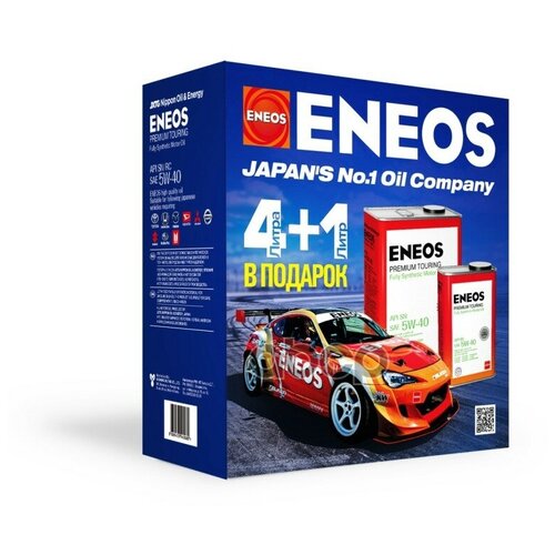 Масло моторное "ENEOS" PremiumTouring 5W40 SN (4 л+1 л) синт. (Акция)