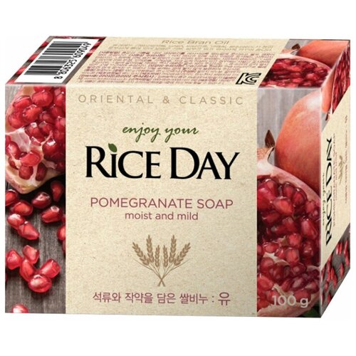 CJ Lion Rice Day Oriental & Natural Pomegranate Soap Туалетное мыло для рук и тела с экстрактом граната и пиона