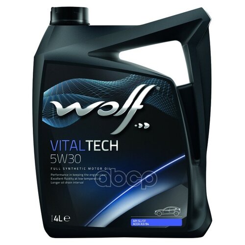 Wolf Масло Моторное Синтетическое Vitaltech 5w30 Api Sl/Cf, Acea A3/B4 4л