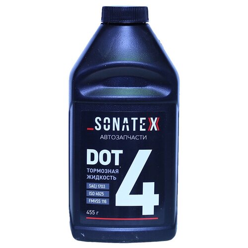 Жидкость тормозная DOT4 SONATEX 0,455 г. арт. 102643