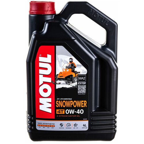 Синтетическое моторное масло Motul Snowpower 4T 0W-40, 4 л