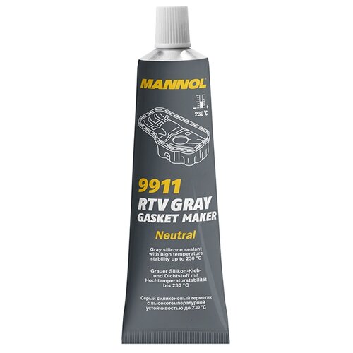 Силиконовый герметик для ремонта автомобиля Mannol Gasket Maker 9911, 0.085 кг серый