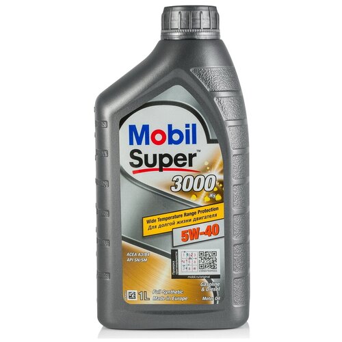 Синтетическое моторное масло MOBIL SUPER 3000 X1 5W-40, 1L