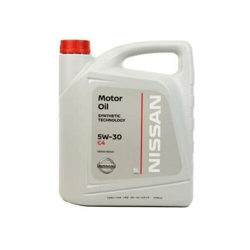 NISSAN KE90090043 Масло моторное синтетическое Motor Oil DPF 5W-30, 5л