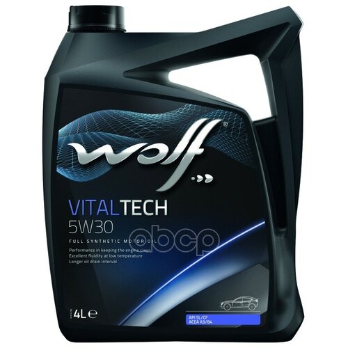 Производитель Wolf Масло моторное WOLF VITALTECH 5W30 4L синтетика WOLF 8309908