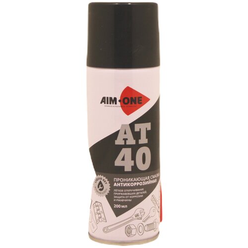 Смазка Проникающая Антикоррозийная Aim-One At-40, Ad-410, Аэрозоль, 200 Мл AIM-ONE арт. AD-410
