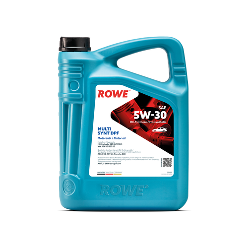 Синтетическое моторное масло ROWE Hightec Multi Synt DPF SAE 5W-30, 5 л