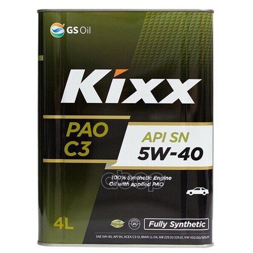 Моторное масло KIXX 5W-40 PAO C3 Синтетическое 4 л