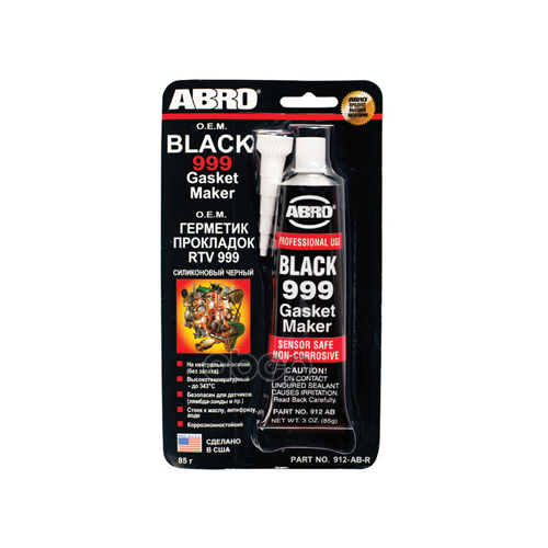 Герметик силиконовый черный (85гр) 999 ABRO 912-AB