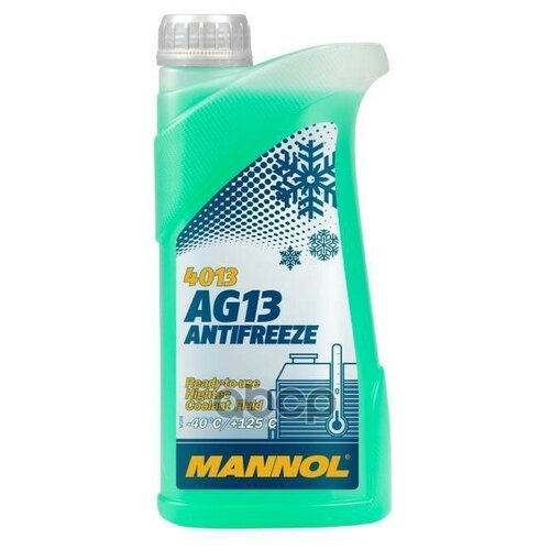4013-1 Antifreeze AG13 -40 зел прозрачная кан 1л (1,08кг) MANNOL MN4013-1