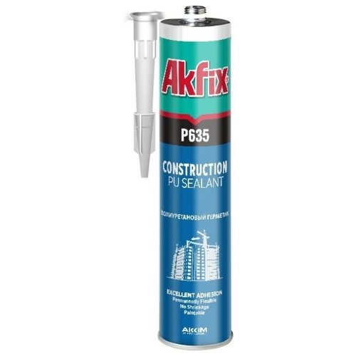 Полиуретановый строительный герметик Akfix P635 35 шор, белый, 310 мл AA112