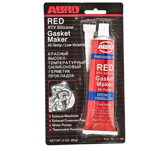 Герметик красный силиконовый высокотемпературный 85г ABRO ABRO A11R-CH-R-S