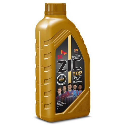 Синтетическое моторное масло ZIC TOP 0W-20, 1 л