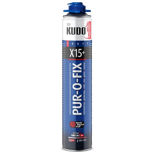 Клей- пена KUDO, всесезонный, однокомпонентный, 650 мл, KUPP10B15SU, Pur- O- Fix X15+ Extra Fix