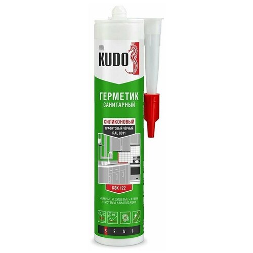 Герметик силиконовый санитарный KUDO прозрачный KSK 120