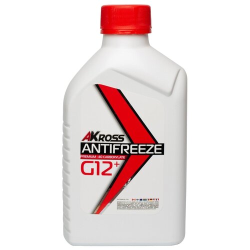 Охлаждающая жидкость Akross Premium G12+ (красный) -40С (1кг)