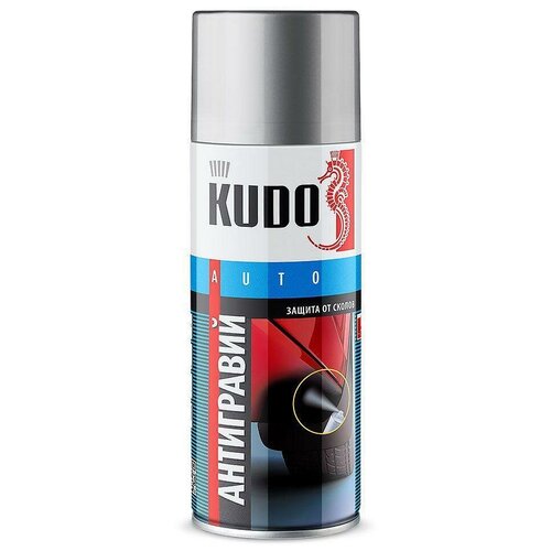 Антигравий 520 мл аэрозоль KUDO, серый с эффектом шагрени KU-5224