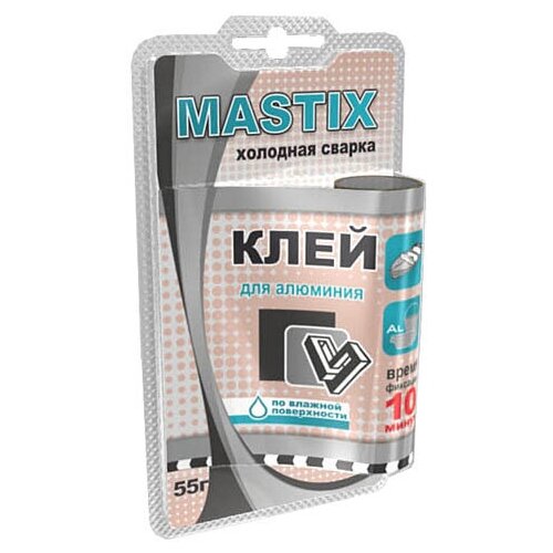 MASTIX - Клей для алюминия в блистере 55 г холодная сварка MC-0112