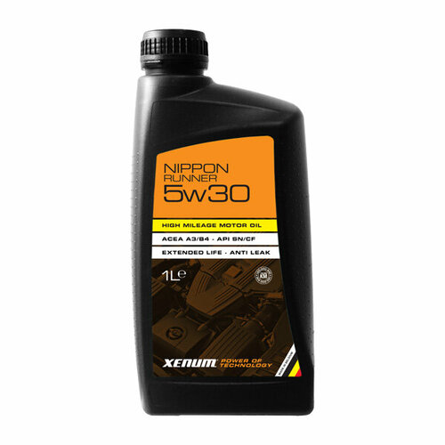 Синтетическое моторное масло для авто с большим пробегом Xenum NIPPON RUNNER 5W30 (1 литр)