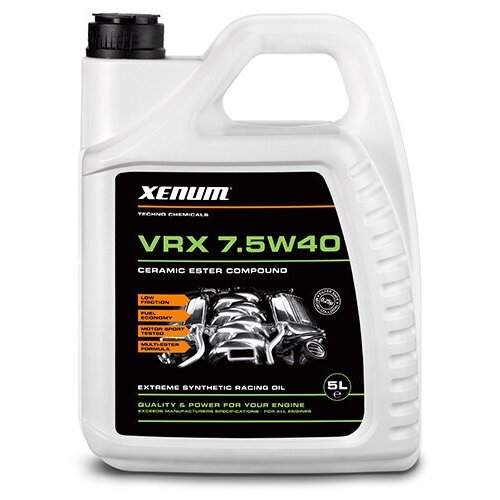 Синтетическое моторное масло с эстерами и микрокерамикой Xenum VRX 7.5W40 (5 литров)
