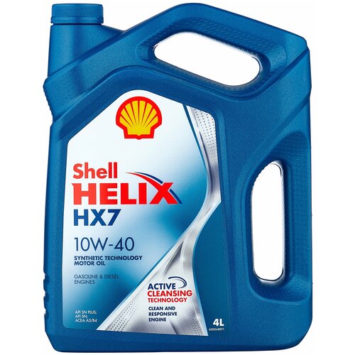 Масло моторное Shell Helix HX7 SN+ 10W-40 (п/синт 4л. 550051575