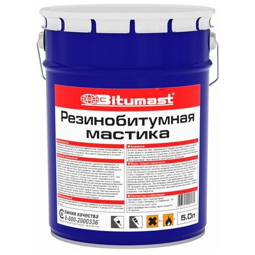 Резинобитумная мастика, 5 л Bitumast 4607952900110