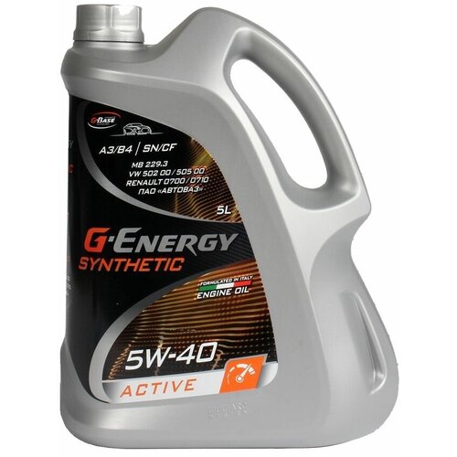 Масло G-Energy Моторное масло для автомобиля G-Energy Synthetic Active 5W40 4 л