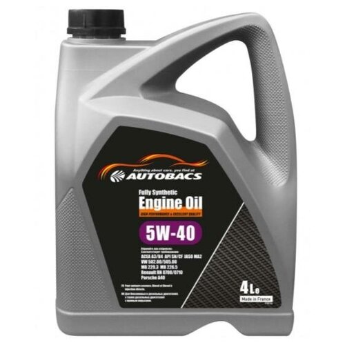 Моторное масло AUTOBACS Fully Synthetic 5W40 ACEA A3/B4 (4л)