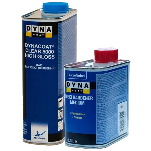 Комплект (отвердитель для лака, лак) Dynacoat Clear 5000 HS + Flexi Hardener Medium 1 мл 500 мл
