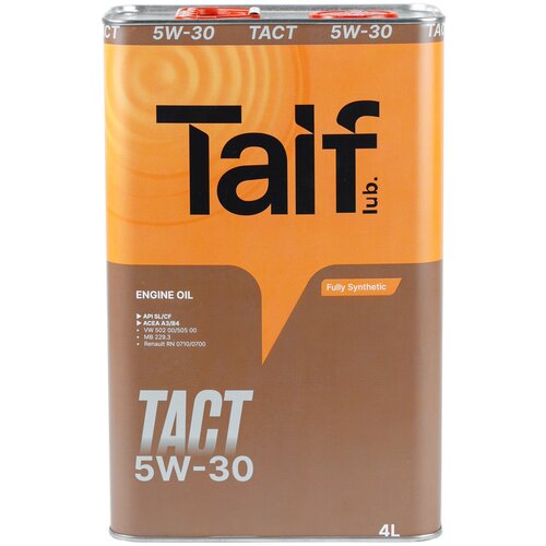 Моторное масло Taif Lub TACT синтетическое, 5W-30, SL/CF, A3/B4, 1 л 211049