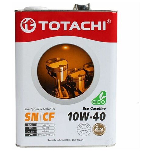 Масло моторное TOTACHI 10W40 EcoGasoline SN/CF п/с 4л