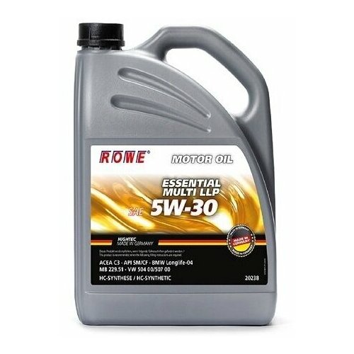 HC-синтетическое моторное масло ROWE Essential Multi LLP SAE 5W-30, 4 л 20238-453-2A
