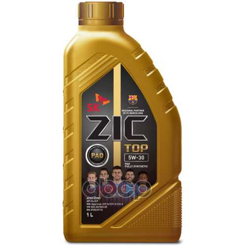 Zic Zic Top 5w30 (1l)_масло Мот.! Синтapi Sl, Acea A3/B4, Mb 229.5/229.3,Vw 502/505.00,Rn 0700 0710