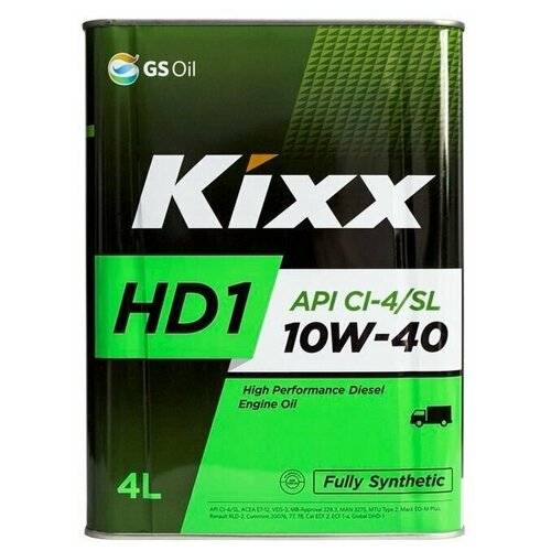 KIXX HD1 CI-4 10W40 SL/CI-4, A3/B4/E7 Масло моторное синт. (Корея) (6L)