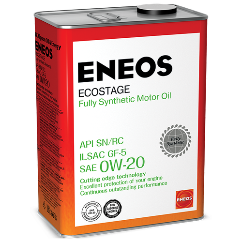 Масло моторное Eneos Ecostage 0W-20 4л синт. API SN