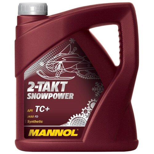 Синтетическое моторное масло Mannol 2-Takt Snowpower, 4 л